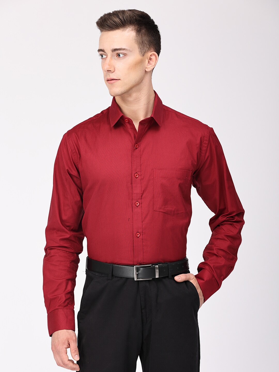 

Copperline Comfort Slim Fit Cotton Formal Shirt, Maroon