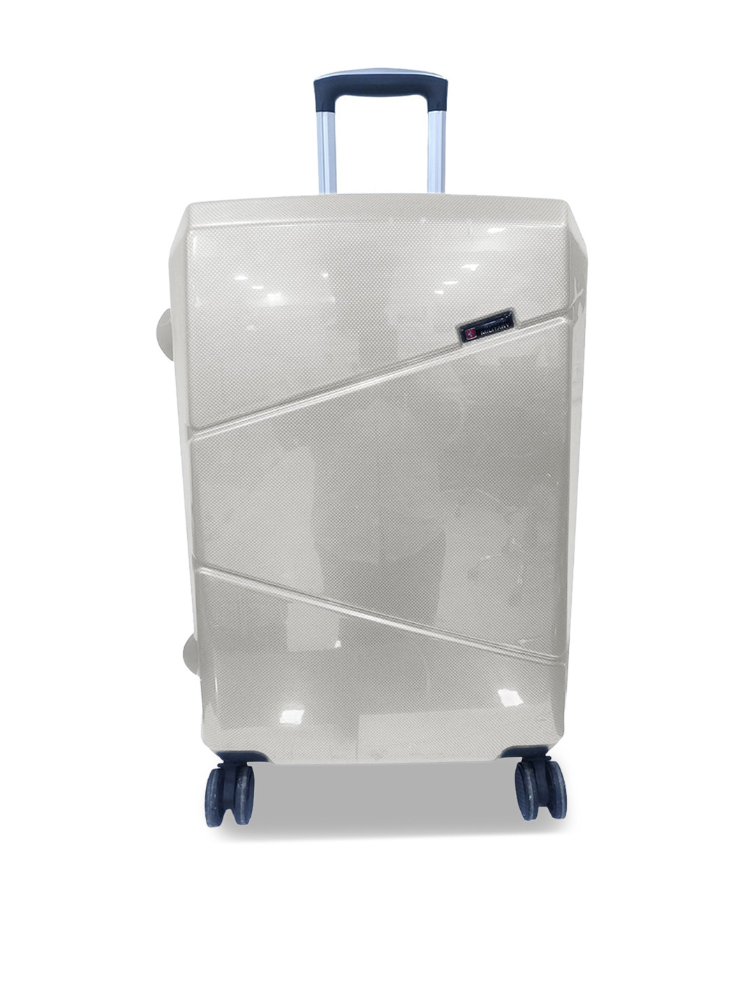 

SWISS MILITARY Textured Hard-Sided Cabin Trolley Suitcase, White