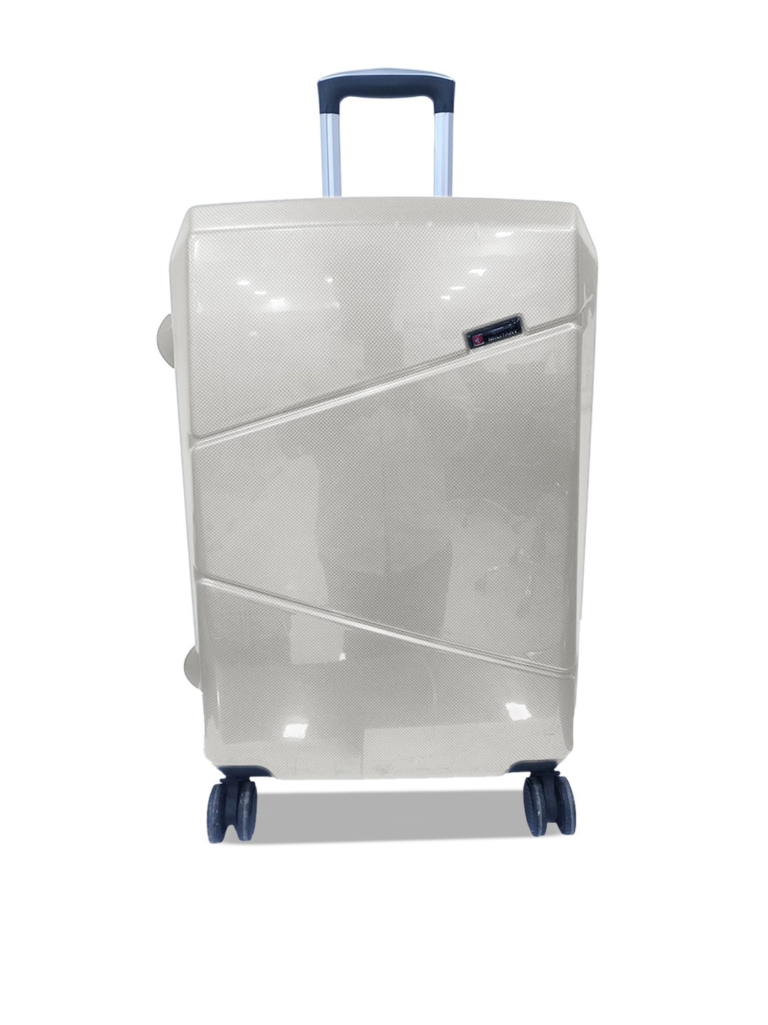 

SWISS MILITARY Textured Water Resistant Hard-Sided Large Trolley Suitcase, White