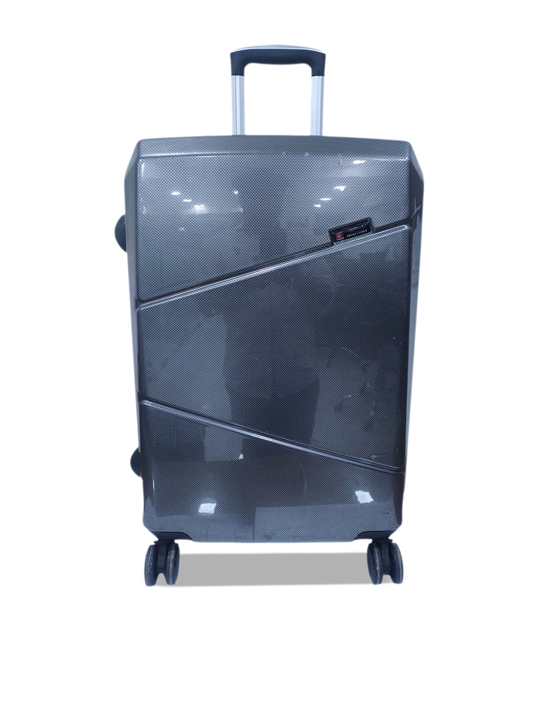 

SWISS MILITARY Textured Water Resistant Hard-Sided Medium Trolley Suitcase, Grey