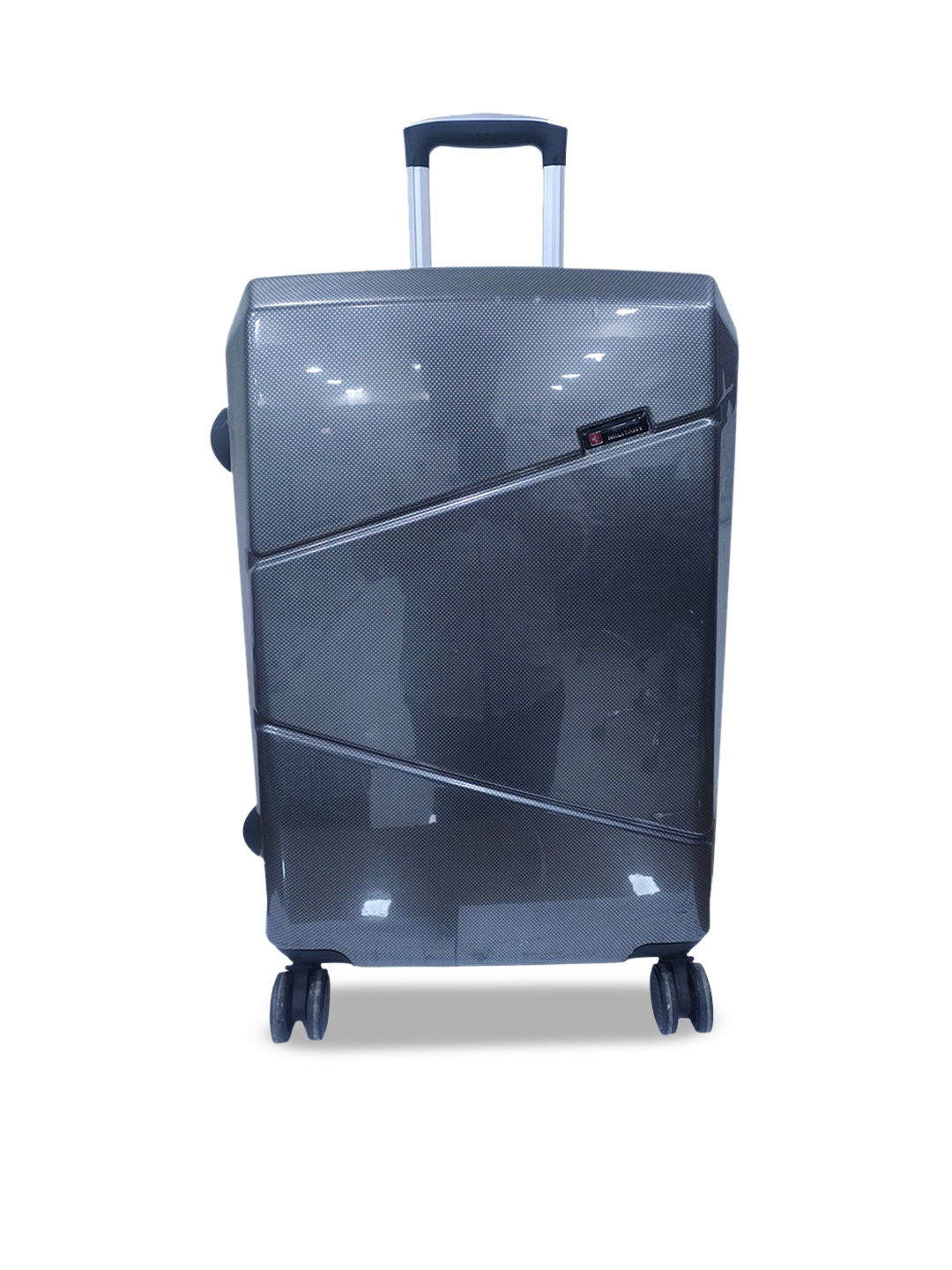 

SWISS MILITARY Textured Hard-Sided Large Trolley Suitcase, Grey