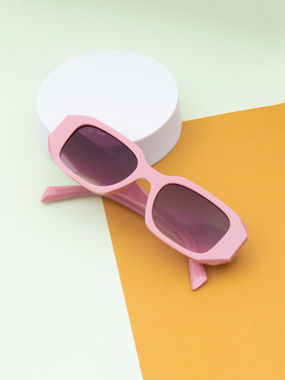 

Ted Smith Lens & Rectangle Sunglasses With UV Protected Lens, Purple