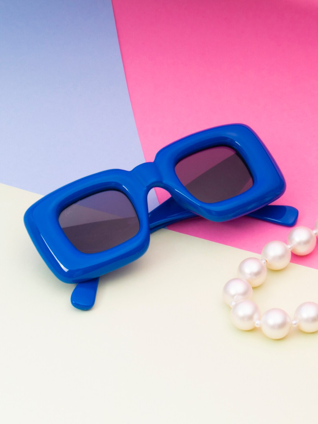 

Ted Smith Lens & Square Sunglasses with UV Protected Lens BUBBLE _C2, Grey