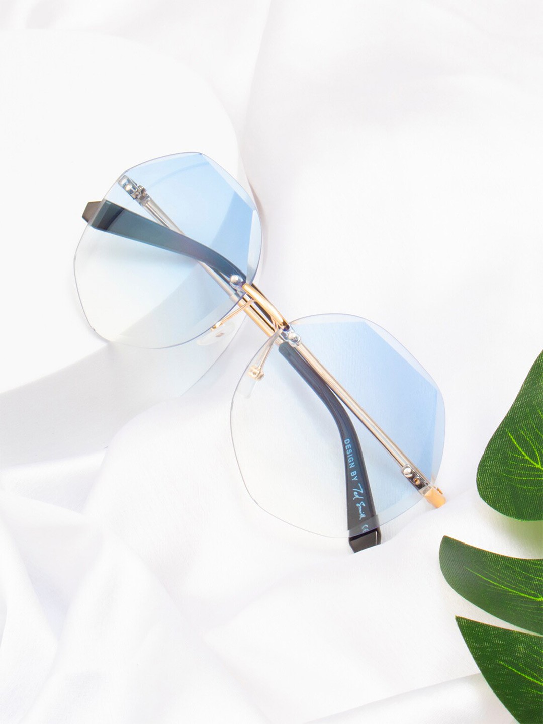 

Ted Smith Lens & Wayfarer Sunglasses with UV Protected Lens, Blue