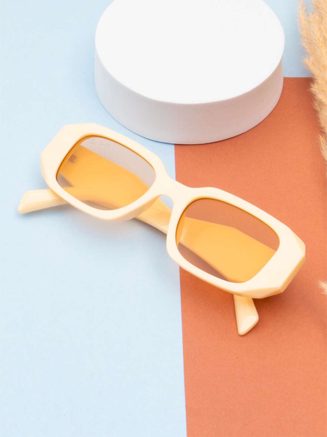 

Ted Smith Lens & Square Sunglasses with UV Protected Lens DALIA_C11, Brown