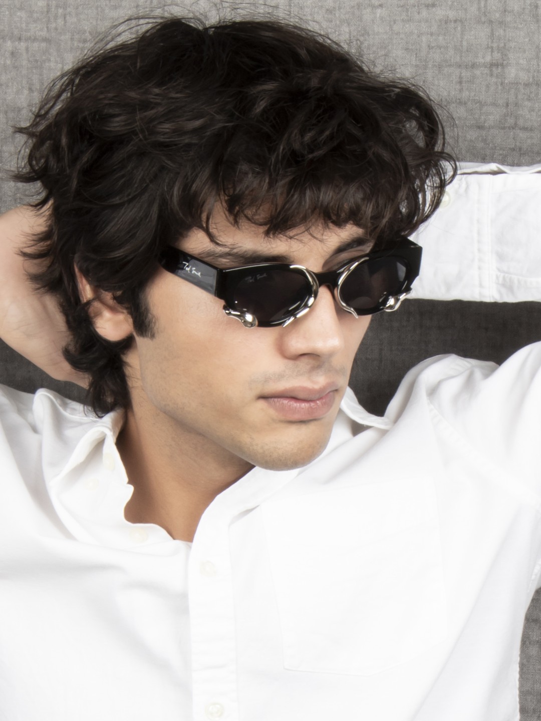 

Ted Smith Lens & Cateye Sunglasses with UV Protected Lens GMONSTER2_C1, Black