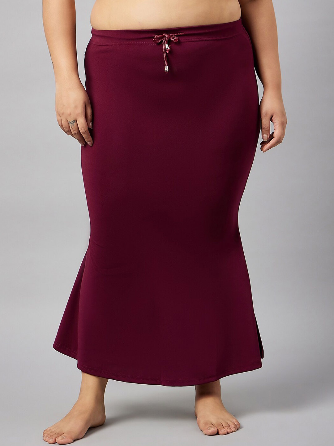 

Curves By ZeroKaata Plus Size Mermaid Fit Saree Shapewear, Burgundy