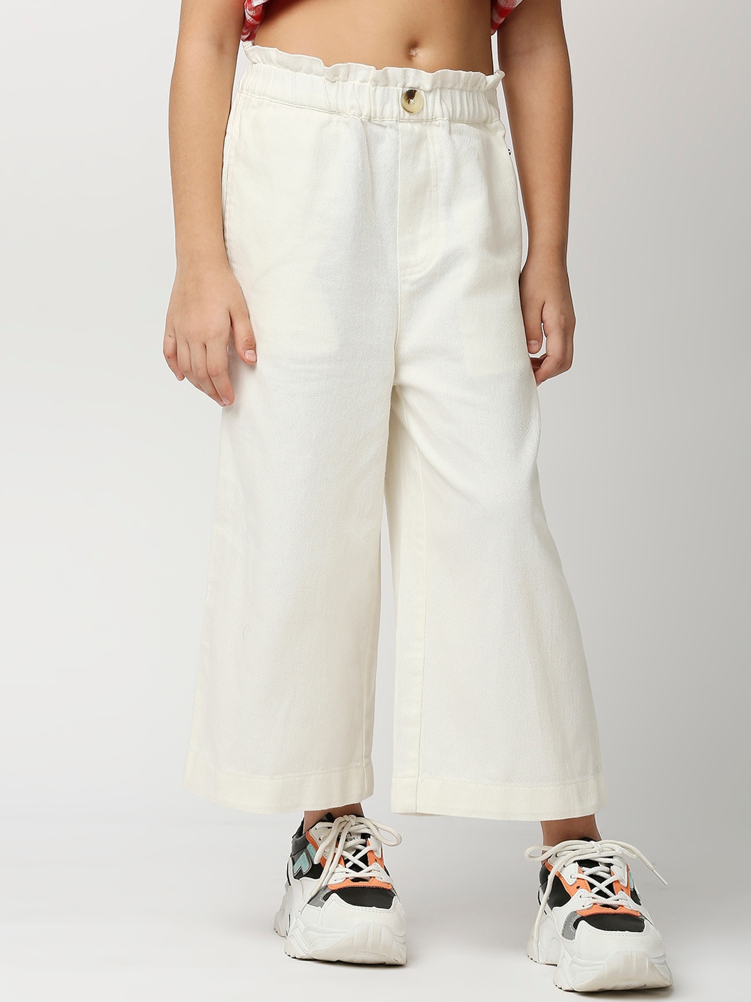 

Pepe Jeans Girls Relaxed Pure Cotton Parallel Trousers, White