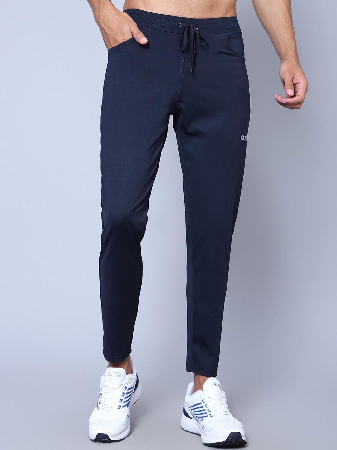 

Shiv Naresh Men Mid Rise Sports Track Pants, Navy blue