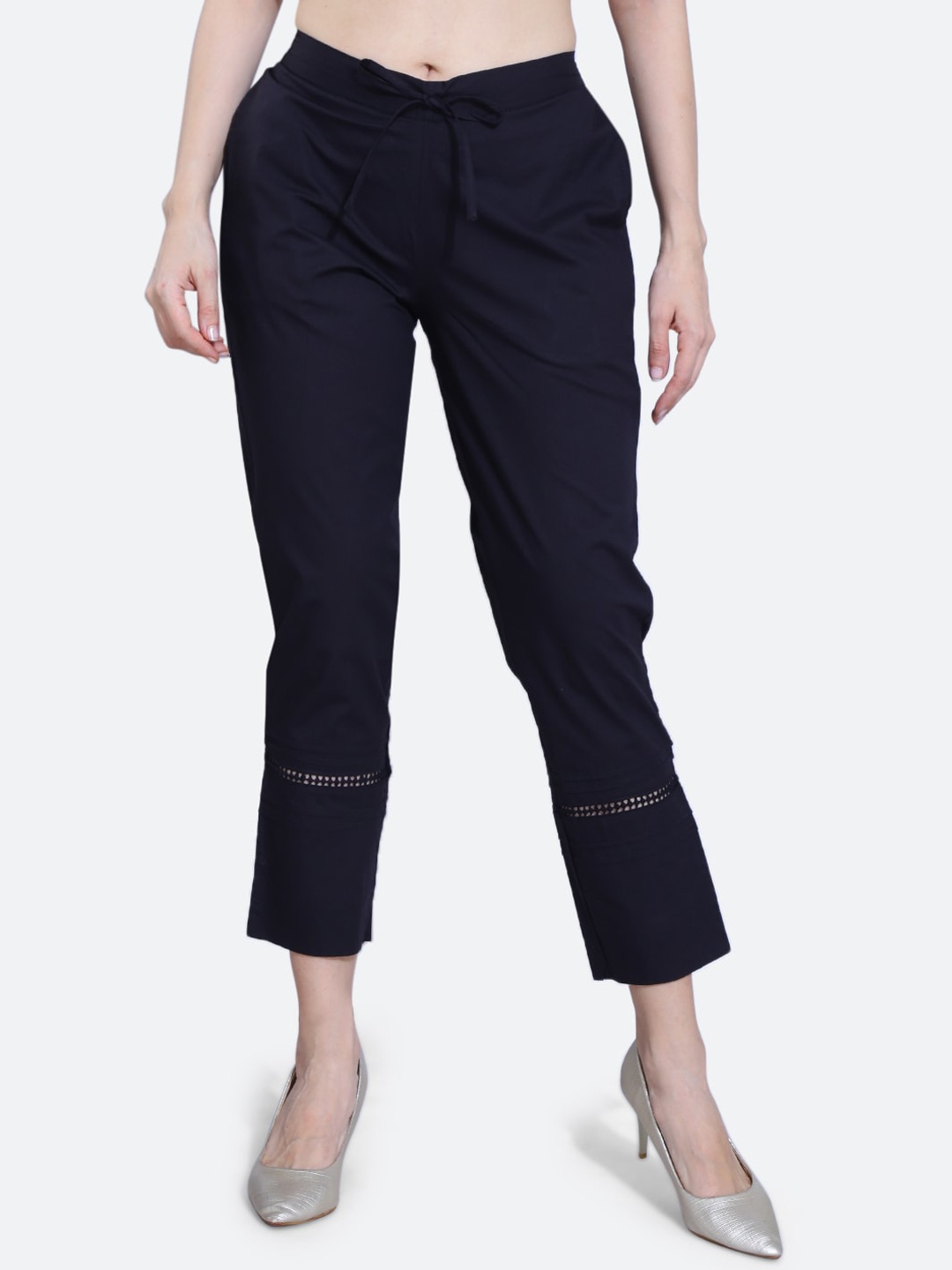 

FCK-3 Women Relaxed High-Rise Easy Wash Trousers, Black