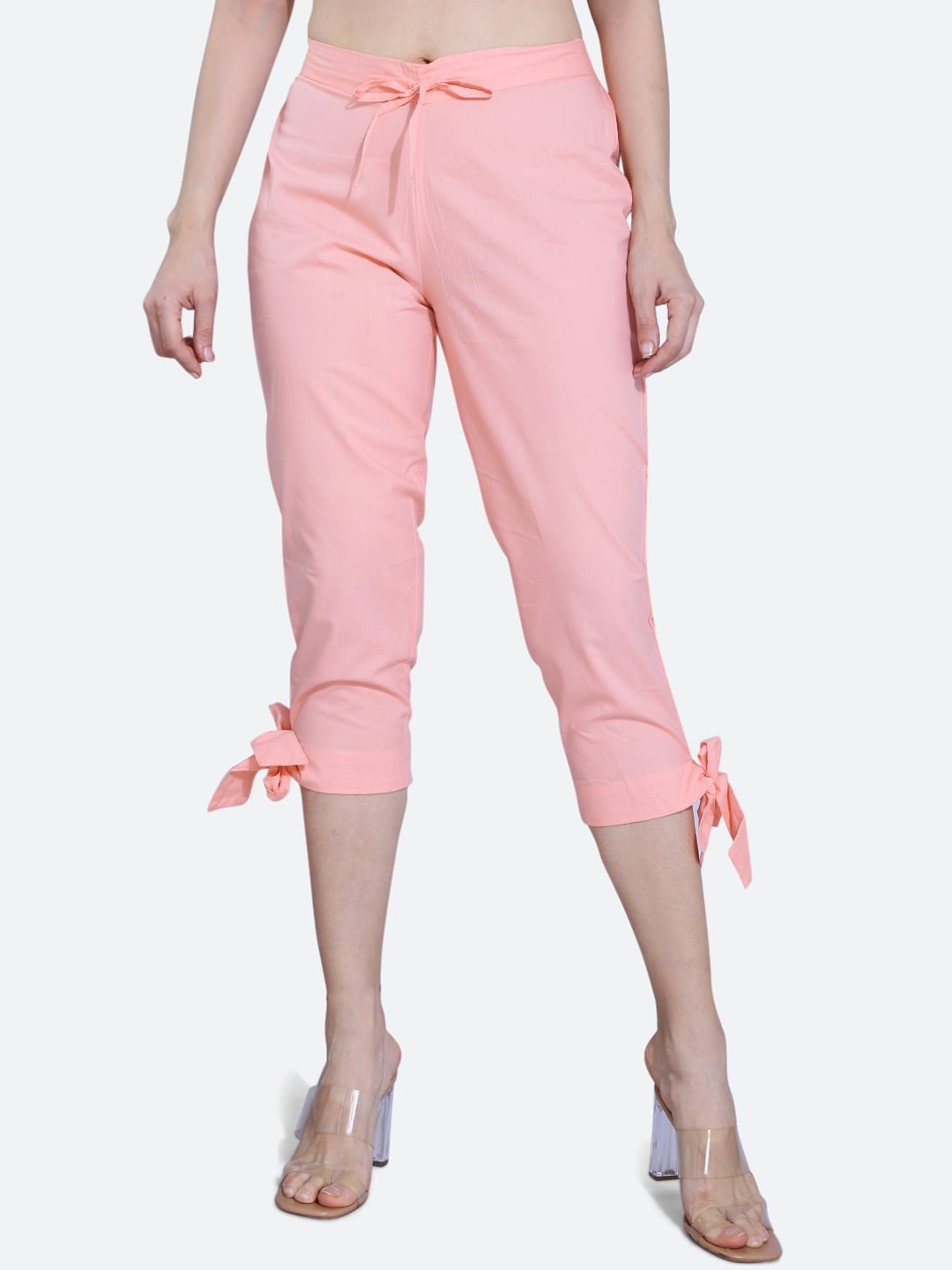 

FCK-3 Women Relaxed High-Rise Easy Wash Trousers, Pink