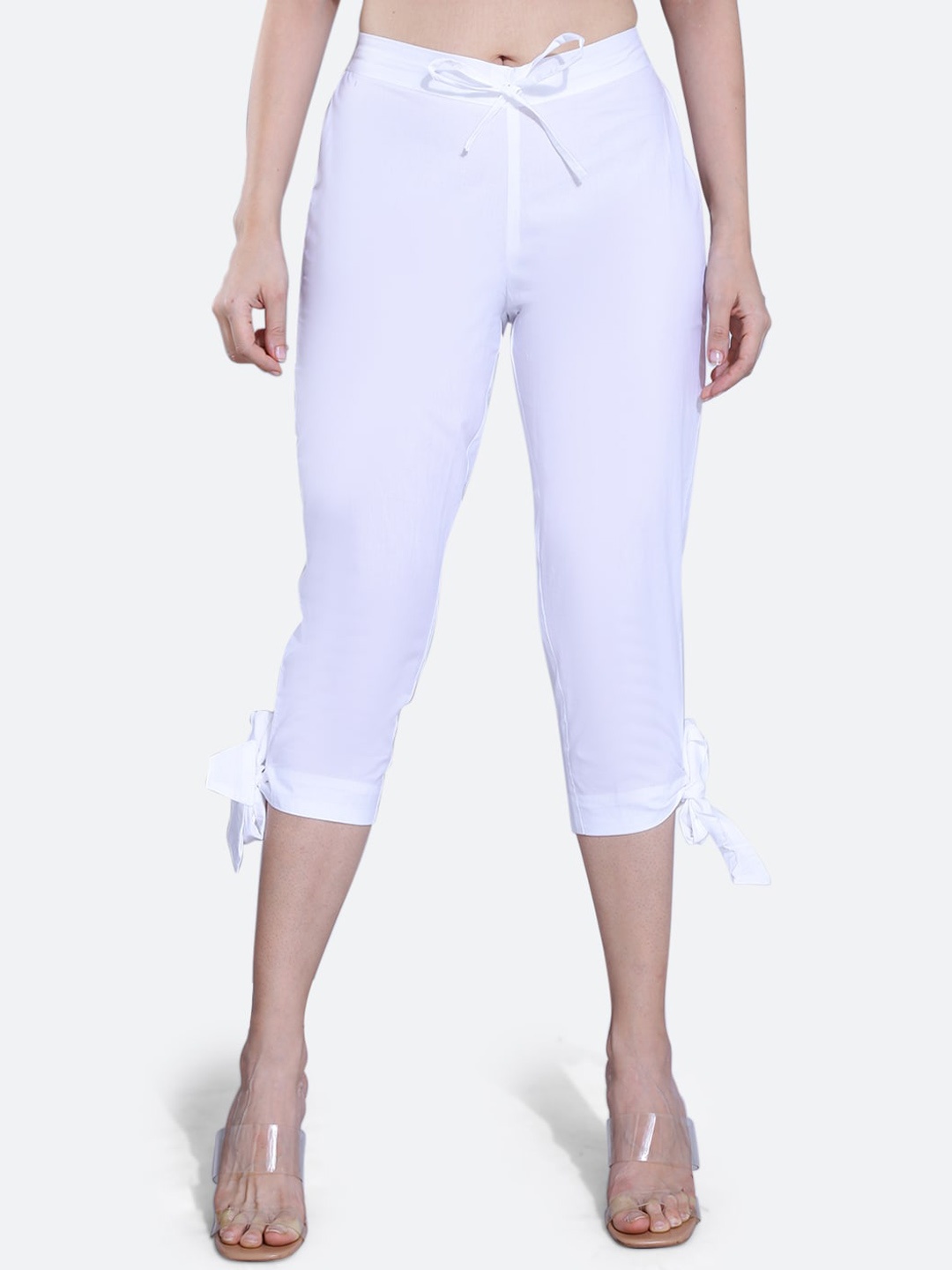 

FCK-3 Women Relaxed High-Rise Easy Wash Trousers, White