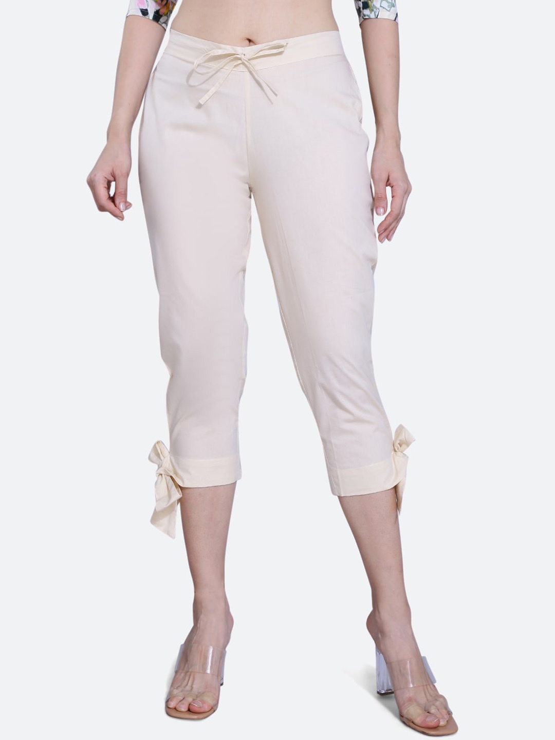 

FCK-3 Women Relaxed High-Rise Easy Wash Trousers, Beige