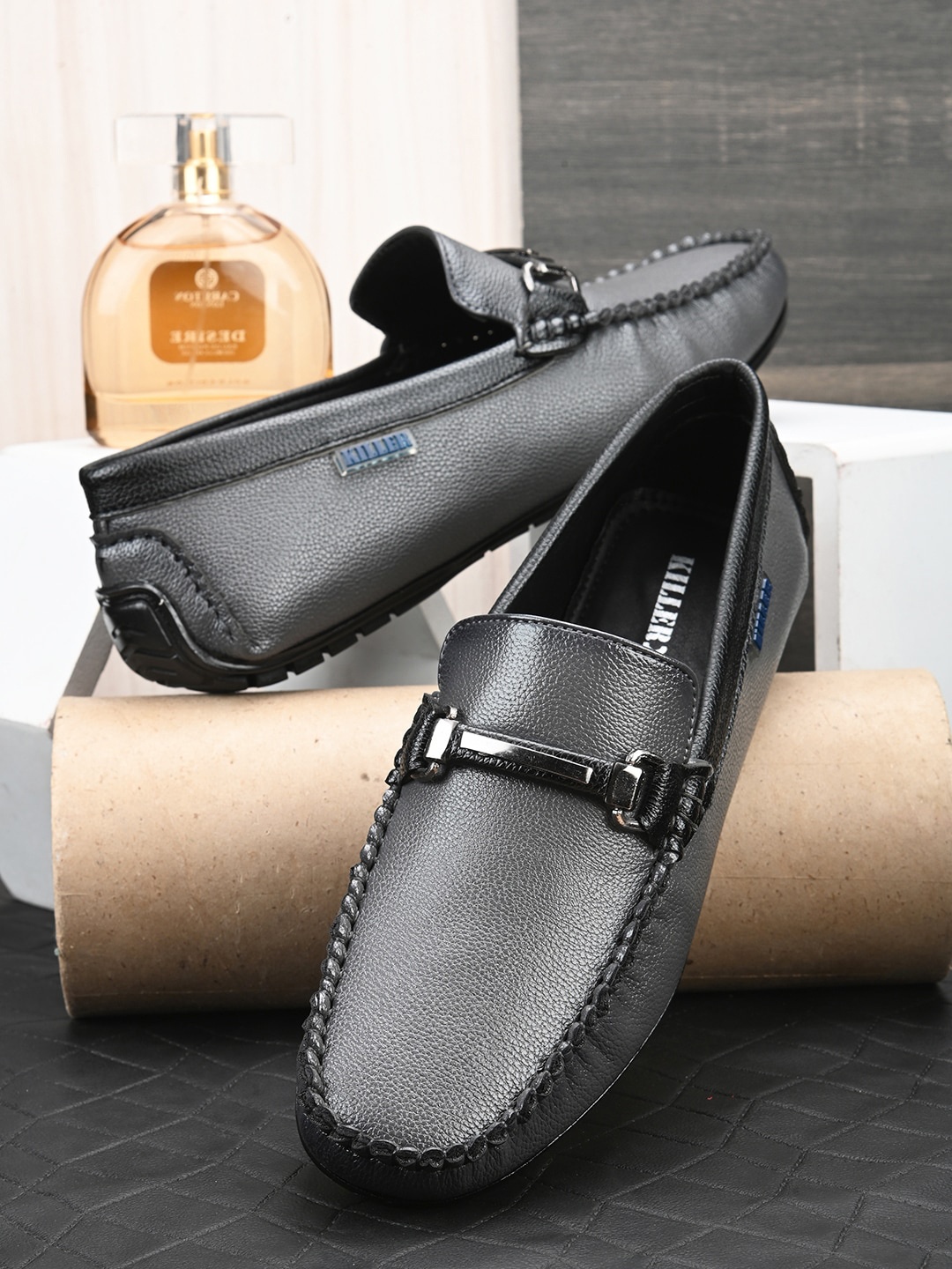 

Killer Men Lightweight Comfort Insole Horsebit Loafers, Grey