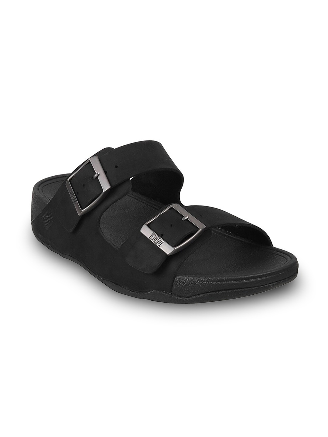 

fitflop Men Leather Comfort Sandals, Black