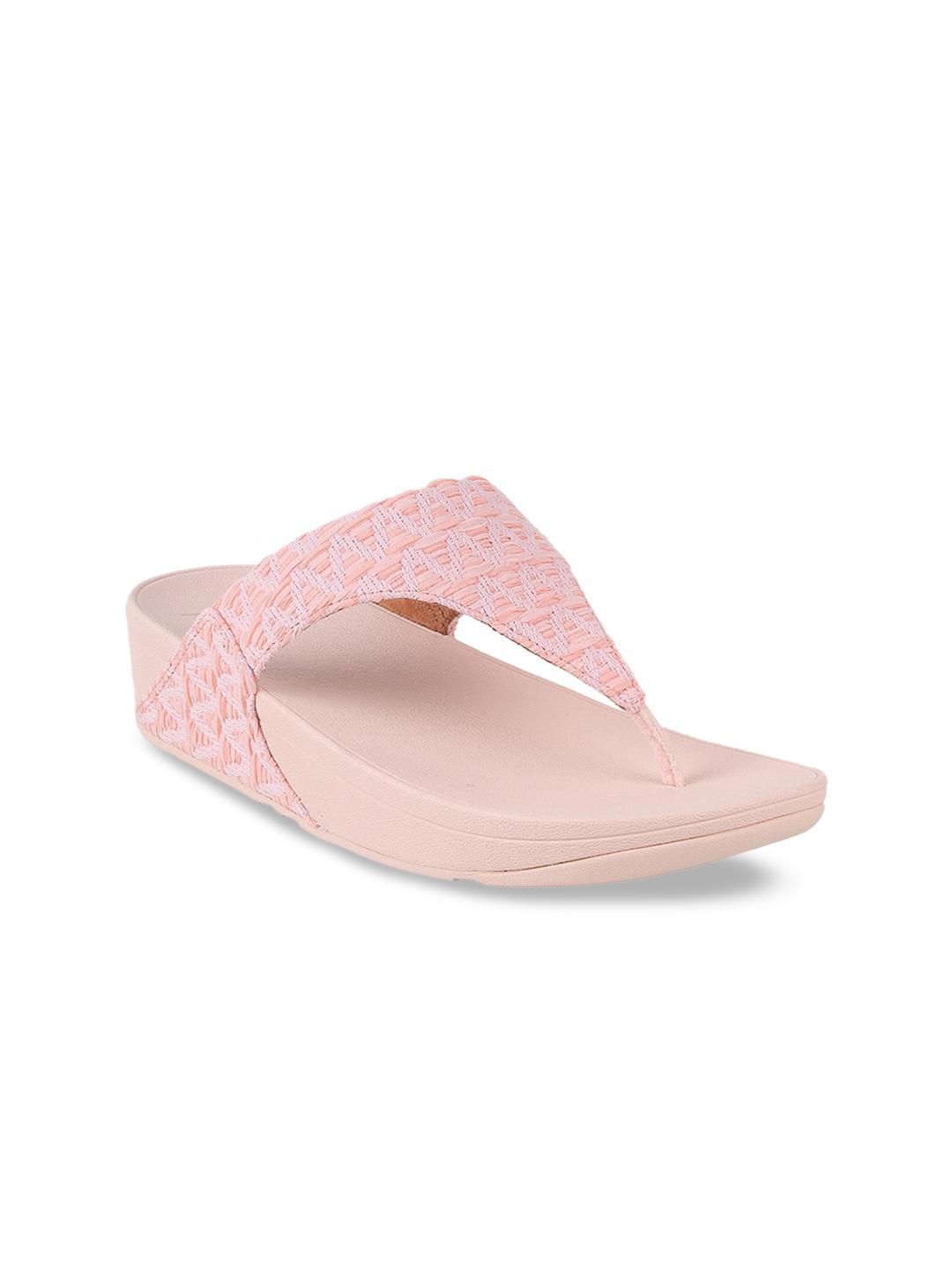 

fitflop Synthetic Embellished Open Toe Wedges, Pink