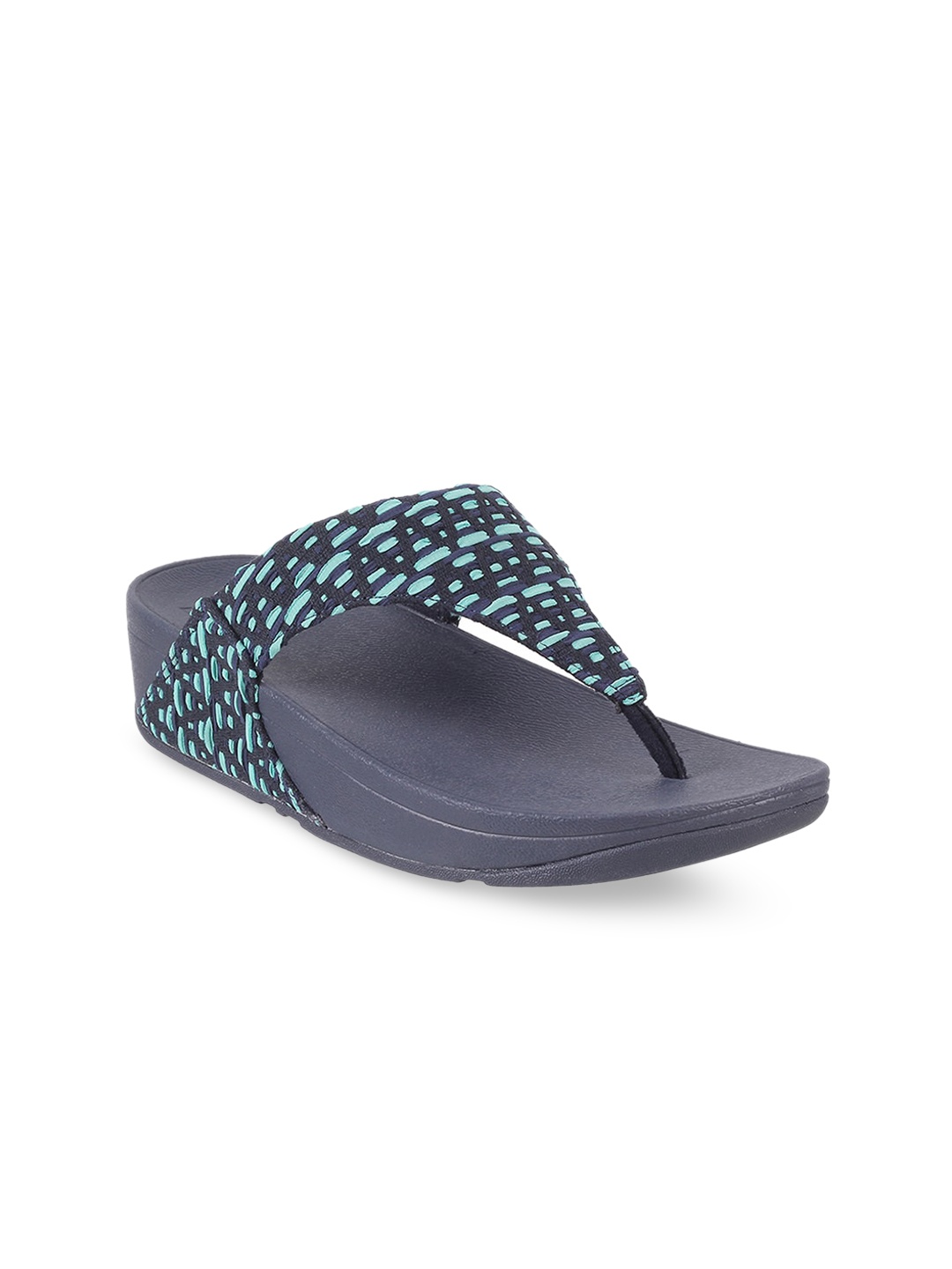 

fitflop Printed Flatform Sandals, Blue