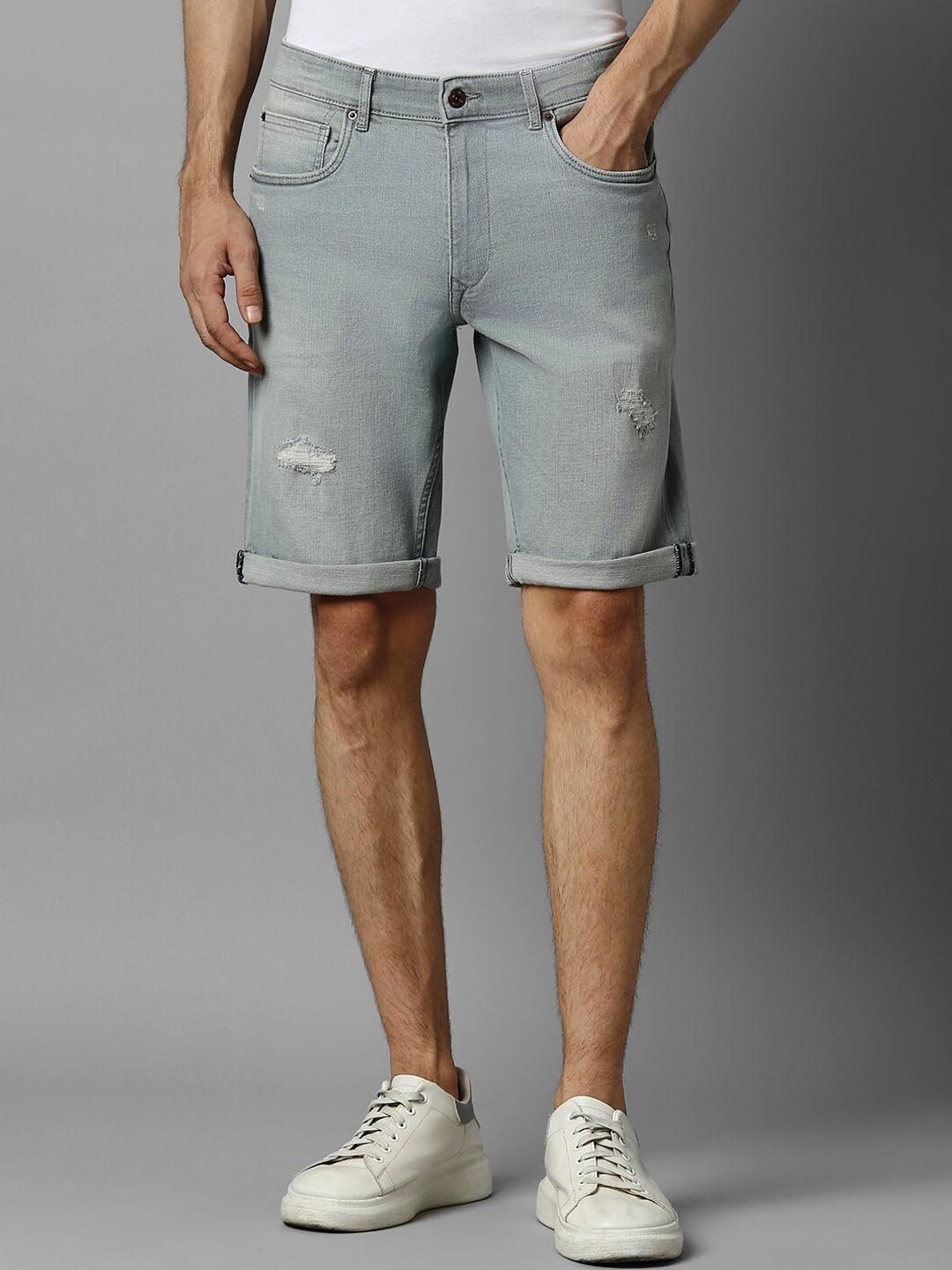 

Louis Philippe Jeans Men Slim Fit Chino Shorts, Blue