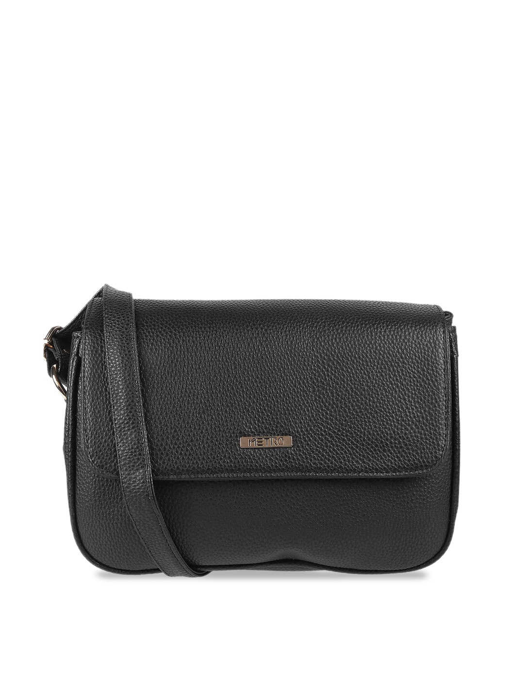 

Metro Women Textured Structured Sling Bag, Blue