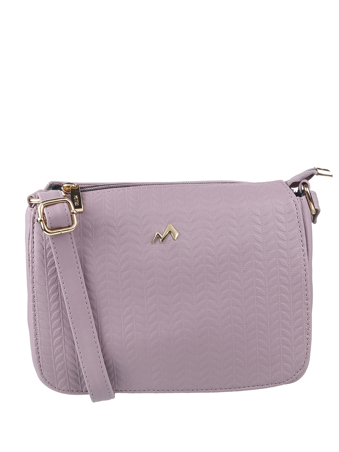 

Metro Textured Structured Sling Bag, Purple