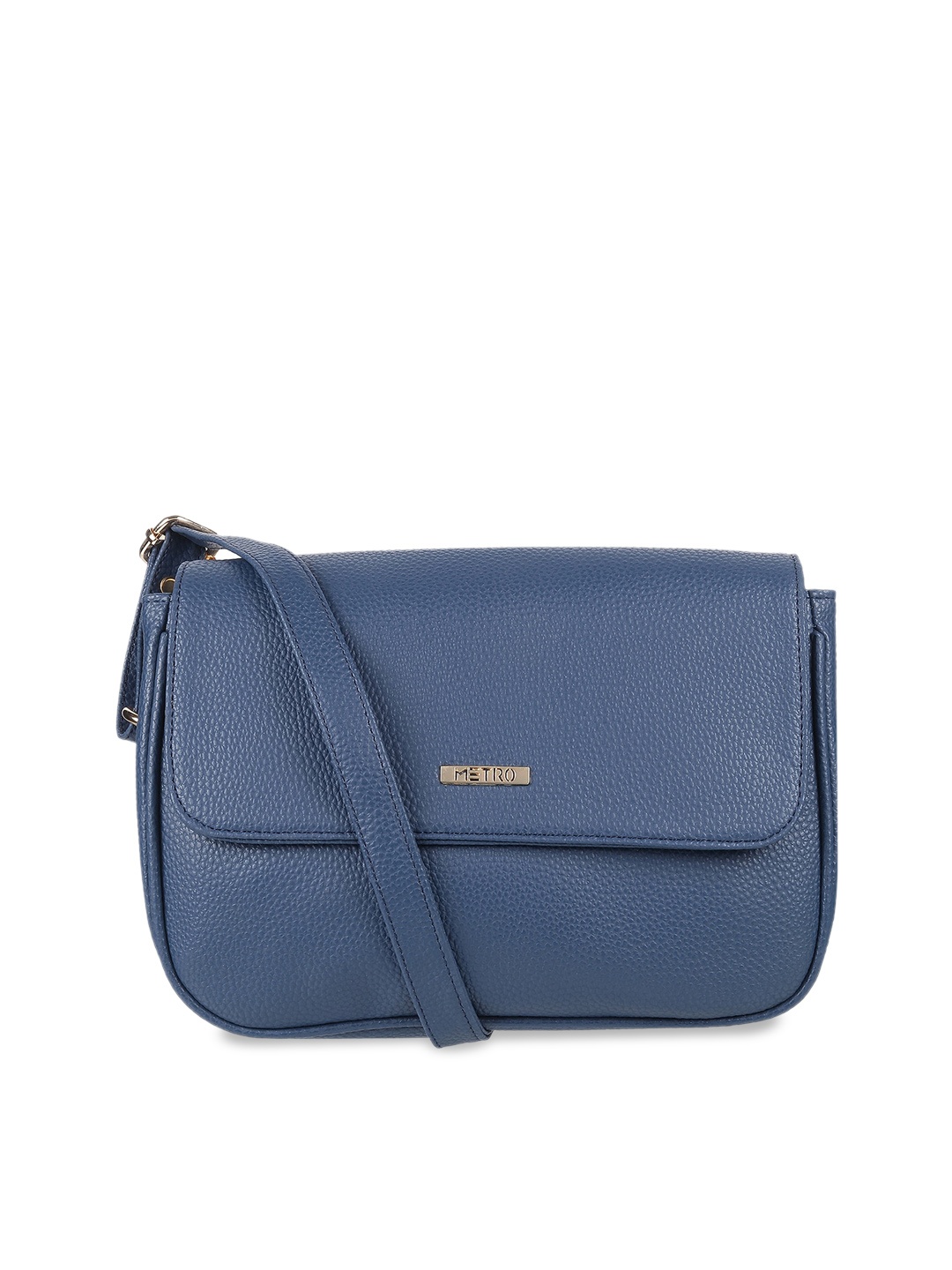 

Metro Textured Structured Sling Bag, Blue