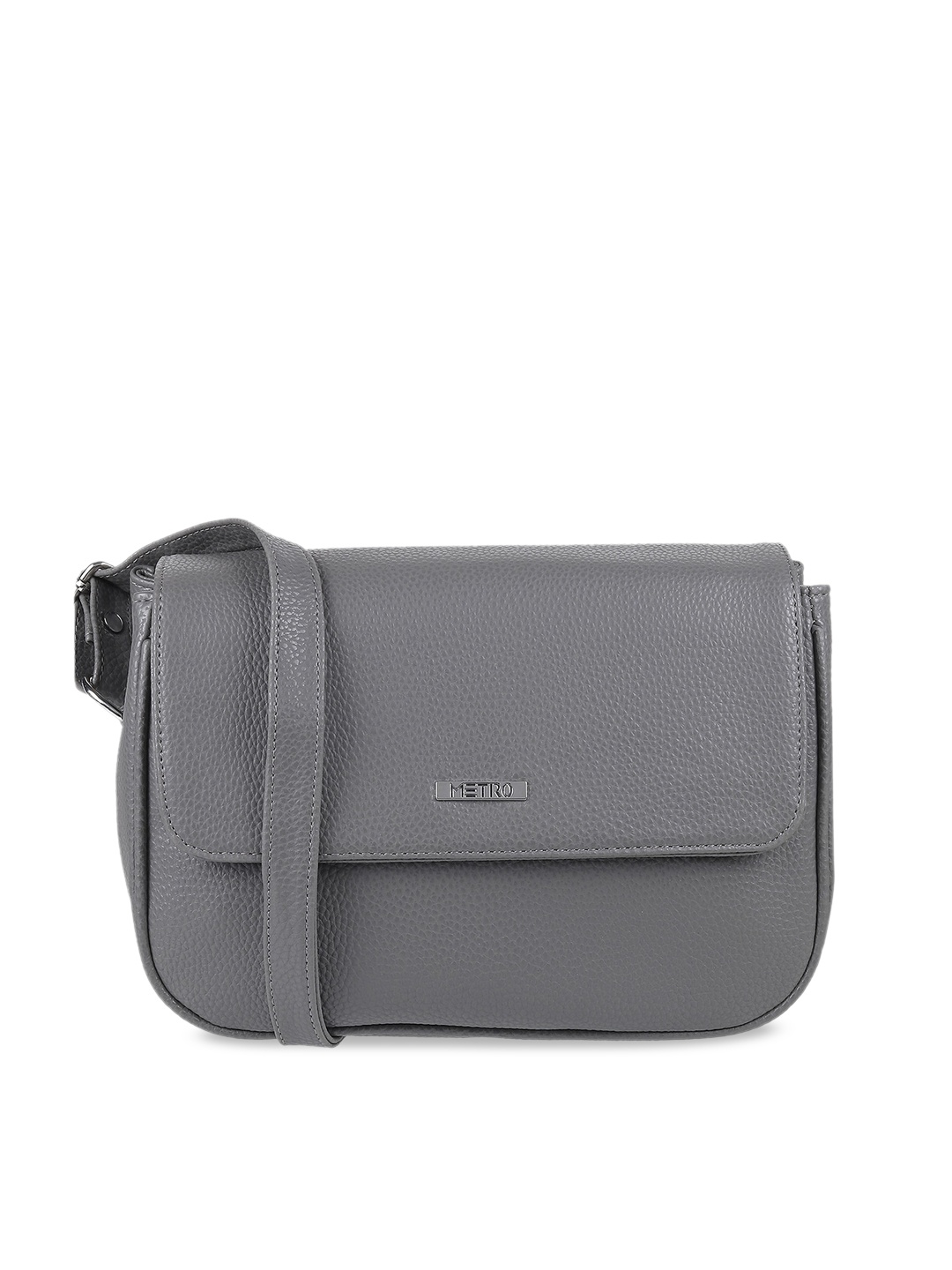 

Metro Textured Structured Sling Bag, Grey