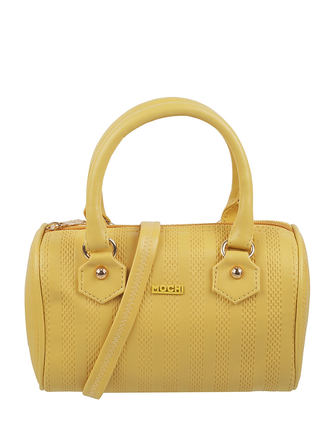 

Mochi Textured Swagger Handheld Bag, Yellow