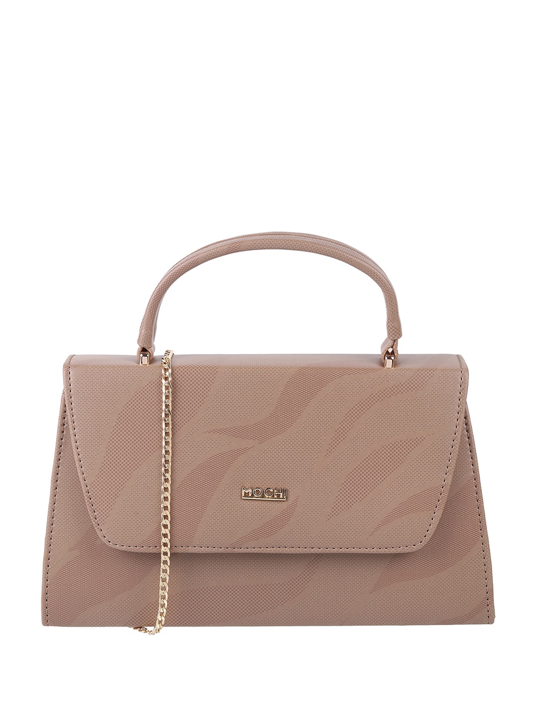 

Mochi Textured Structured Satchel, Tan