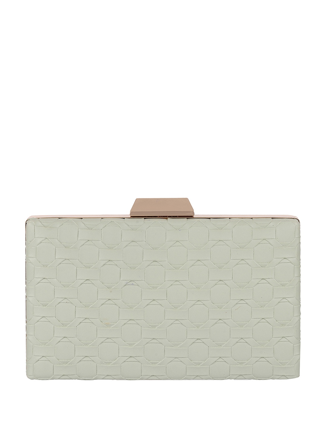 

Mochi Textured Box Clutch, Green