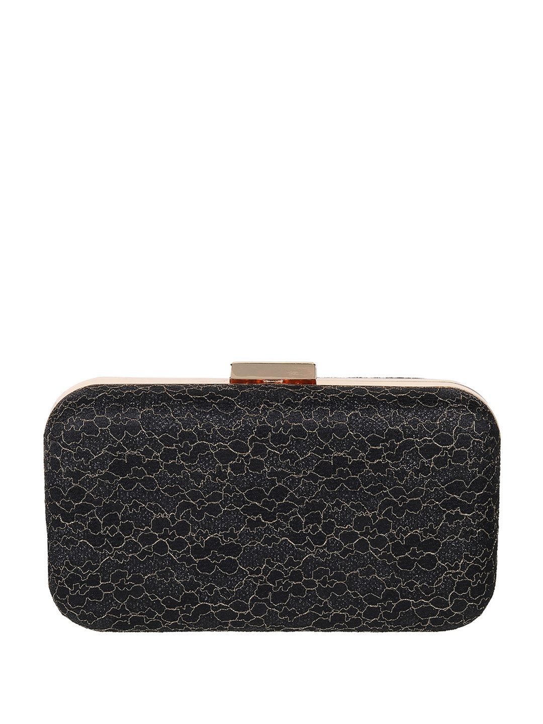 

Mochi Textured Box Clutch, Black