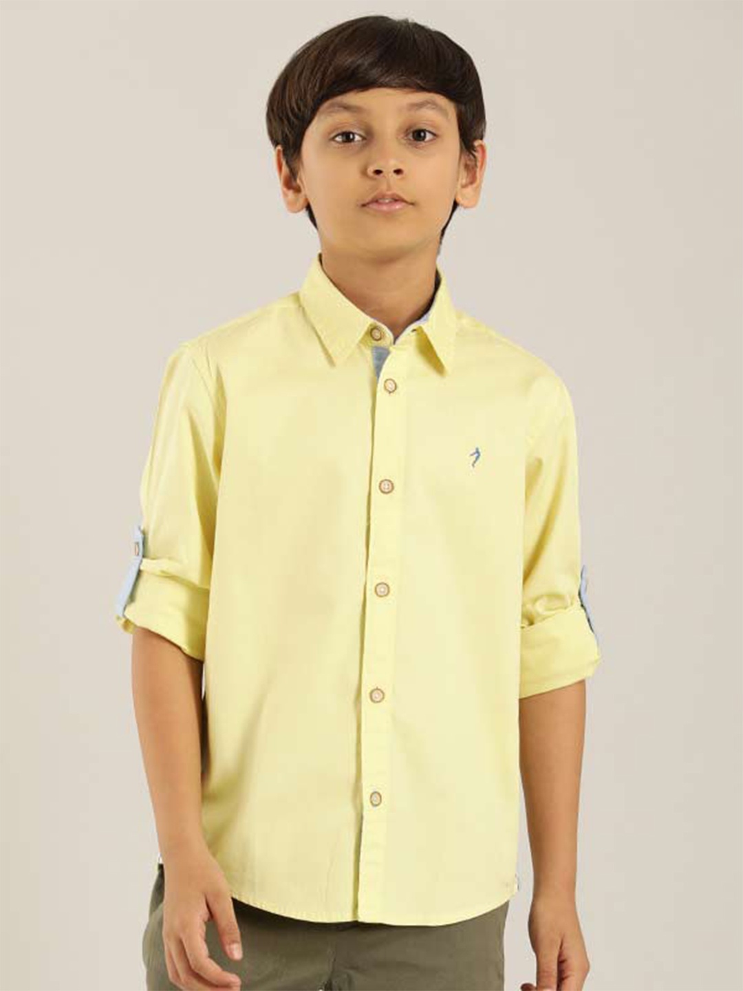 

Indian Terrain Boys Classic Fit Casual Pure Cotton Shirt, Yellow
