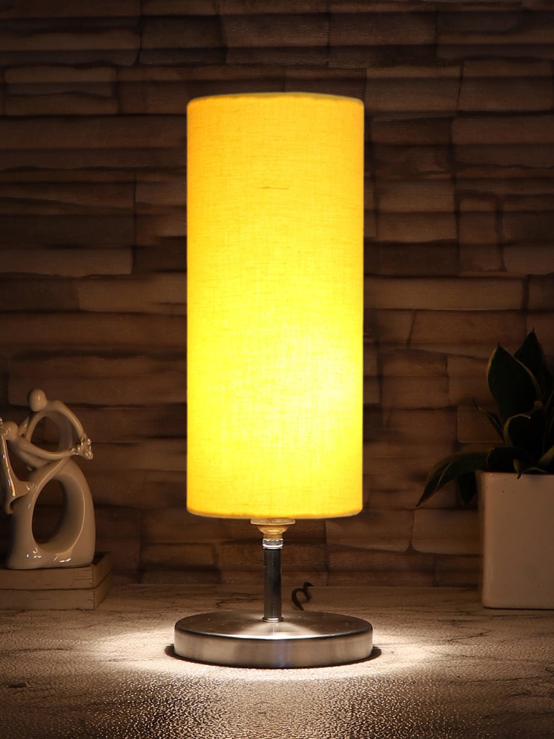 

Devansh Yellow Steel Table Lamp With Cotton Shade