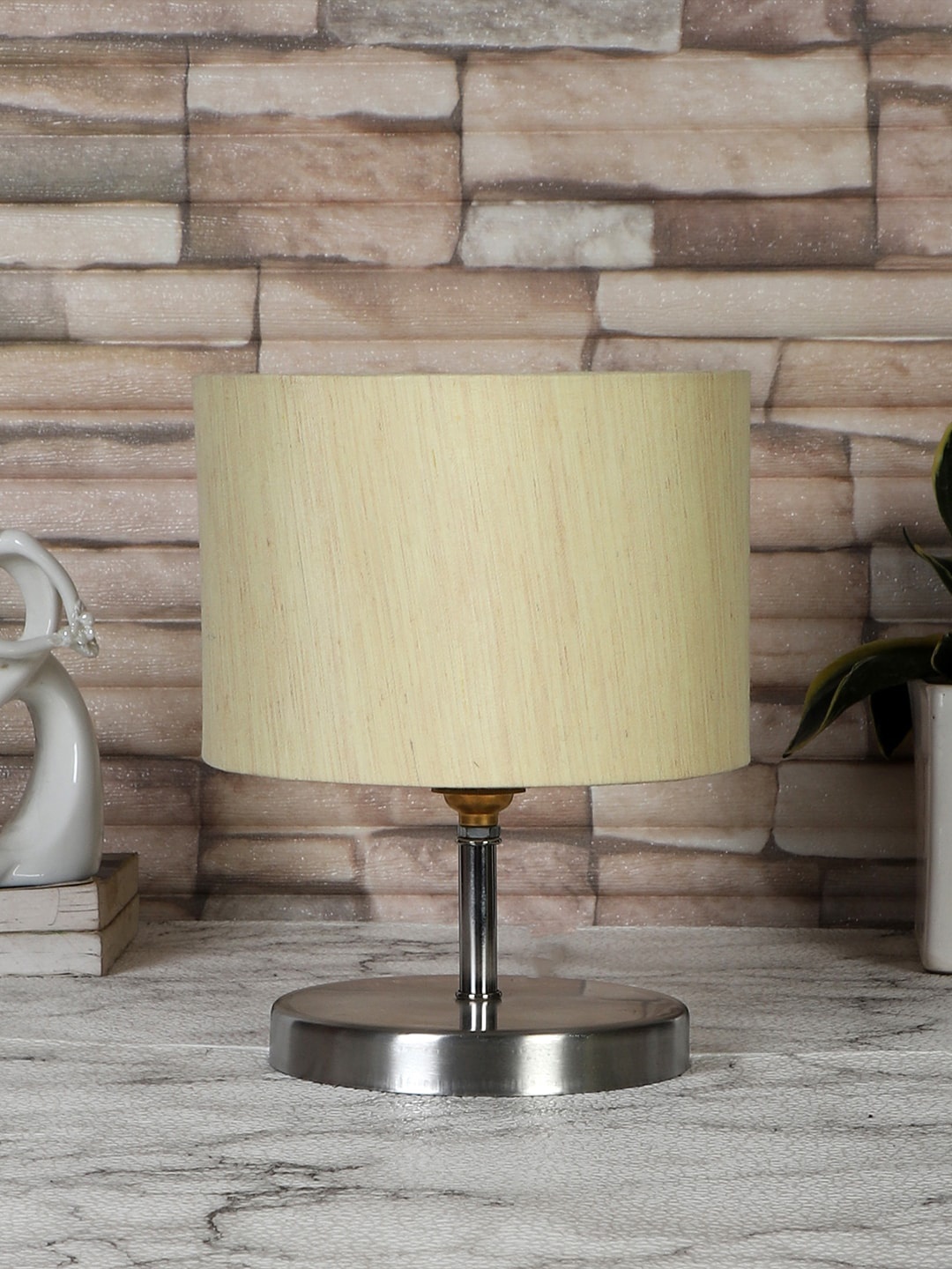 

Devansh Off-White Steel Table Lamp With Cotton Shade