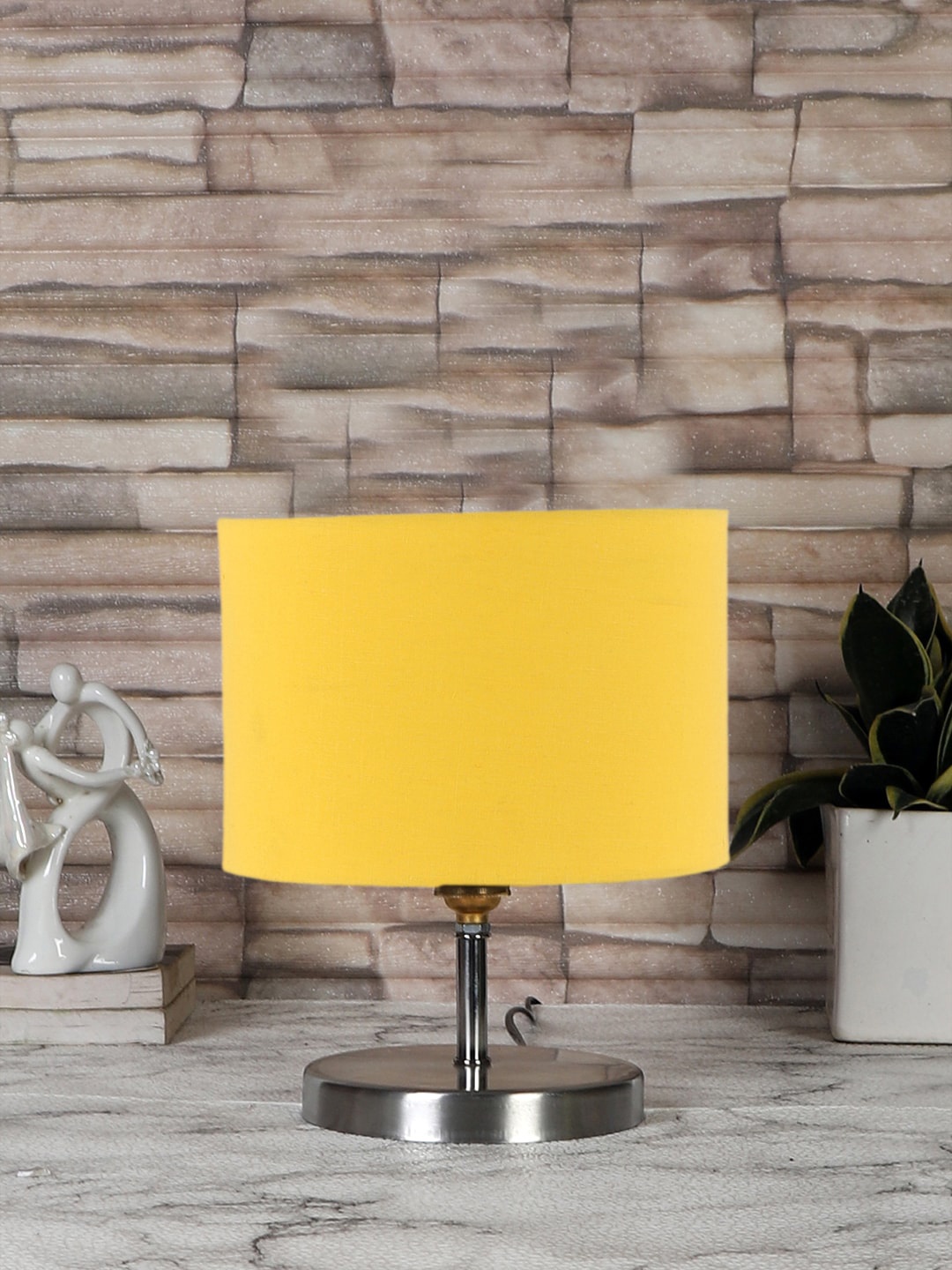 

Devansh Yellow Steel Table Lamp With Cotton Shade