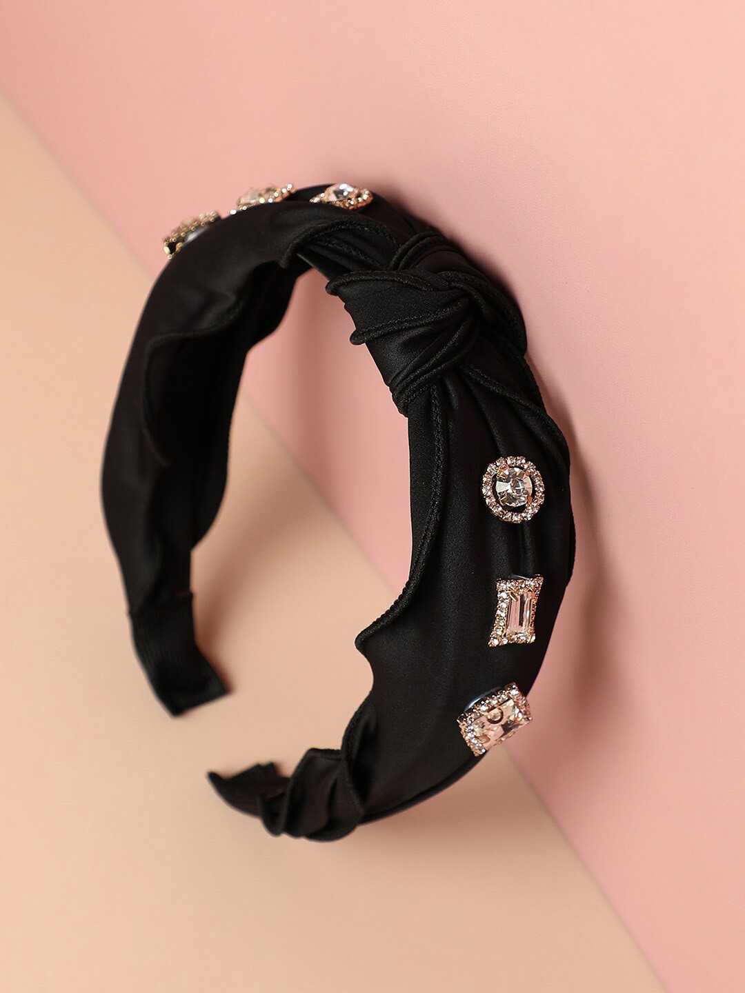 

SOHI Women Embellished Hairband, Black