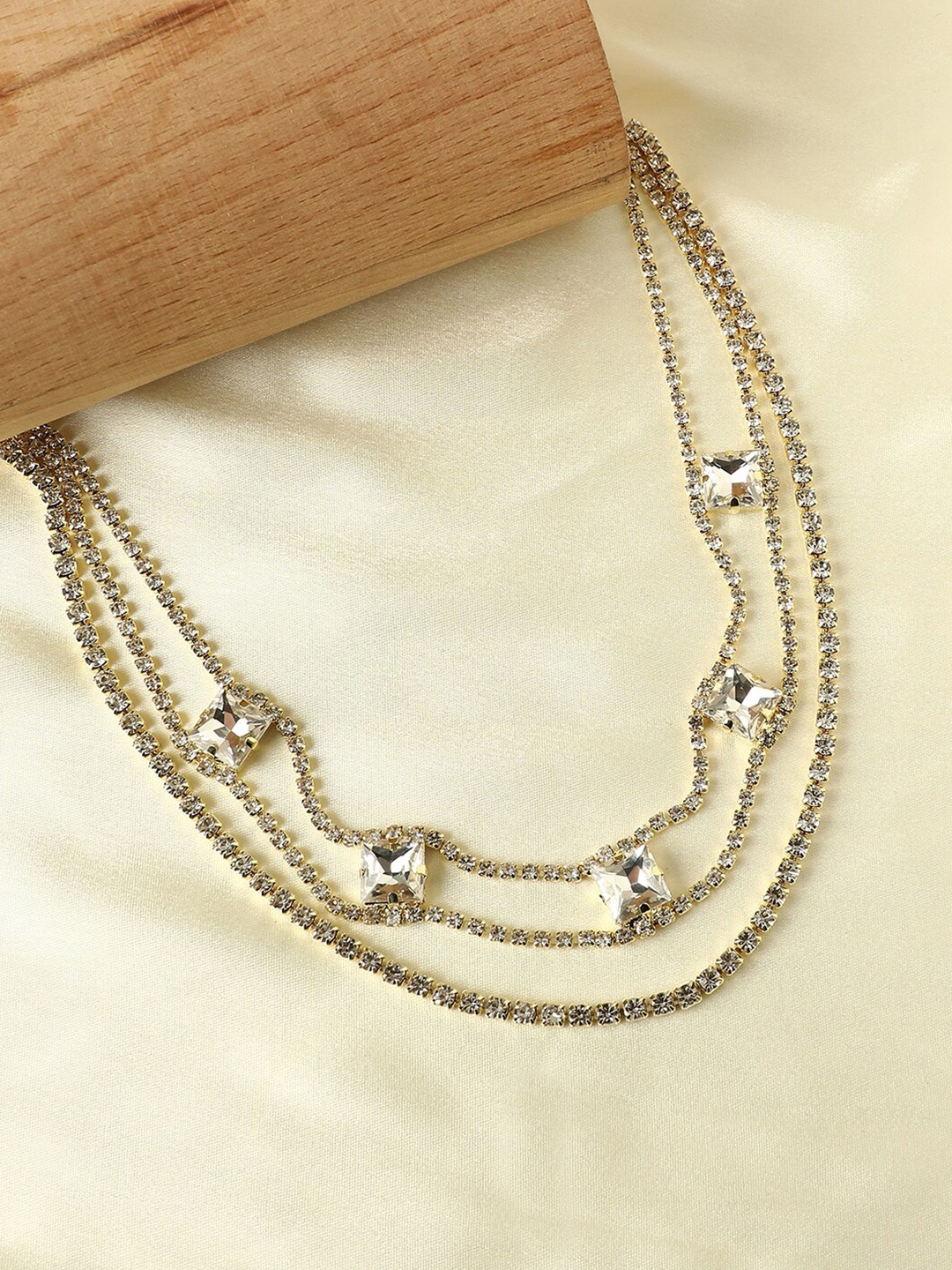 

SOHI Gold-Plated Layered Necklace