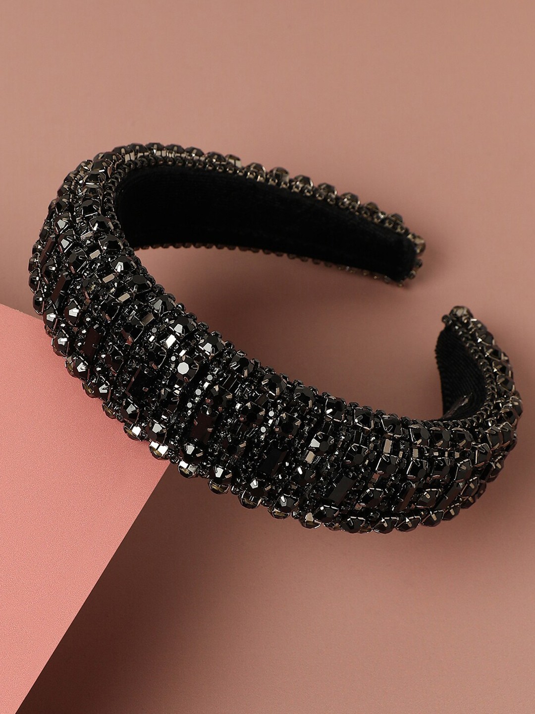 

SOHI Women Beaded Embellished Hairband, Black