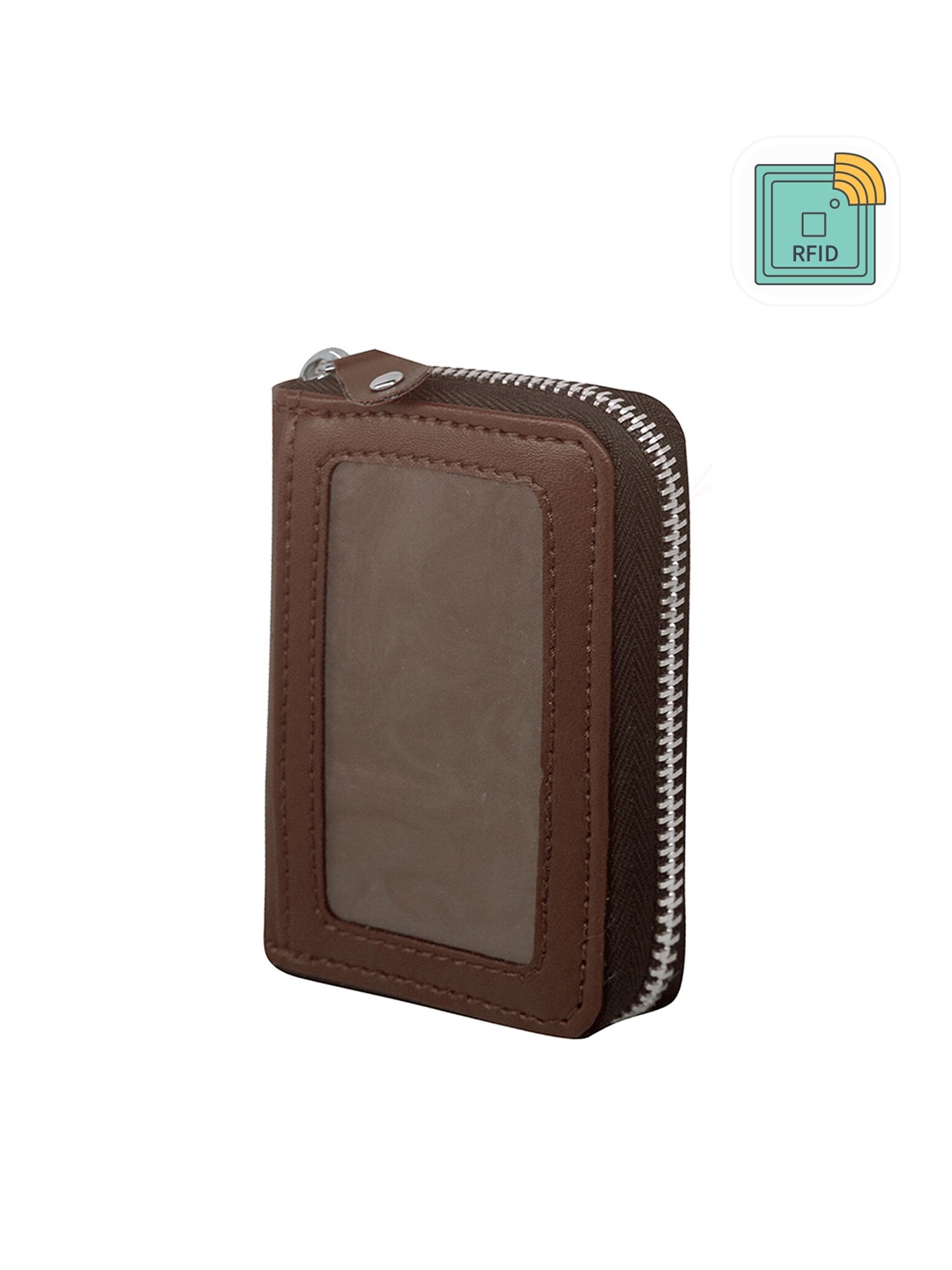

GREEN DRAGONFLY Textured Card Holder, Coffee brown