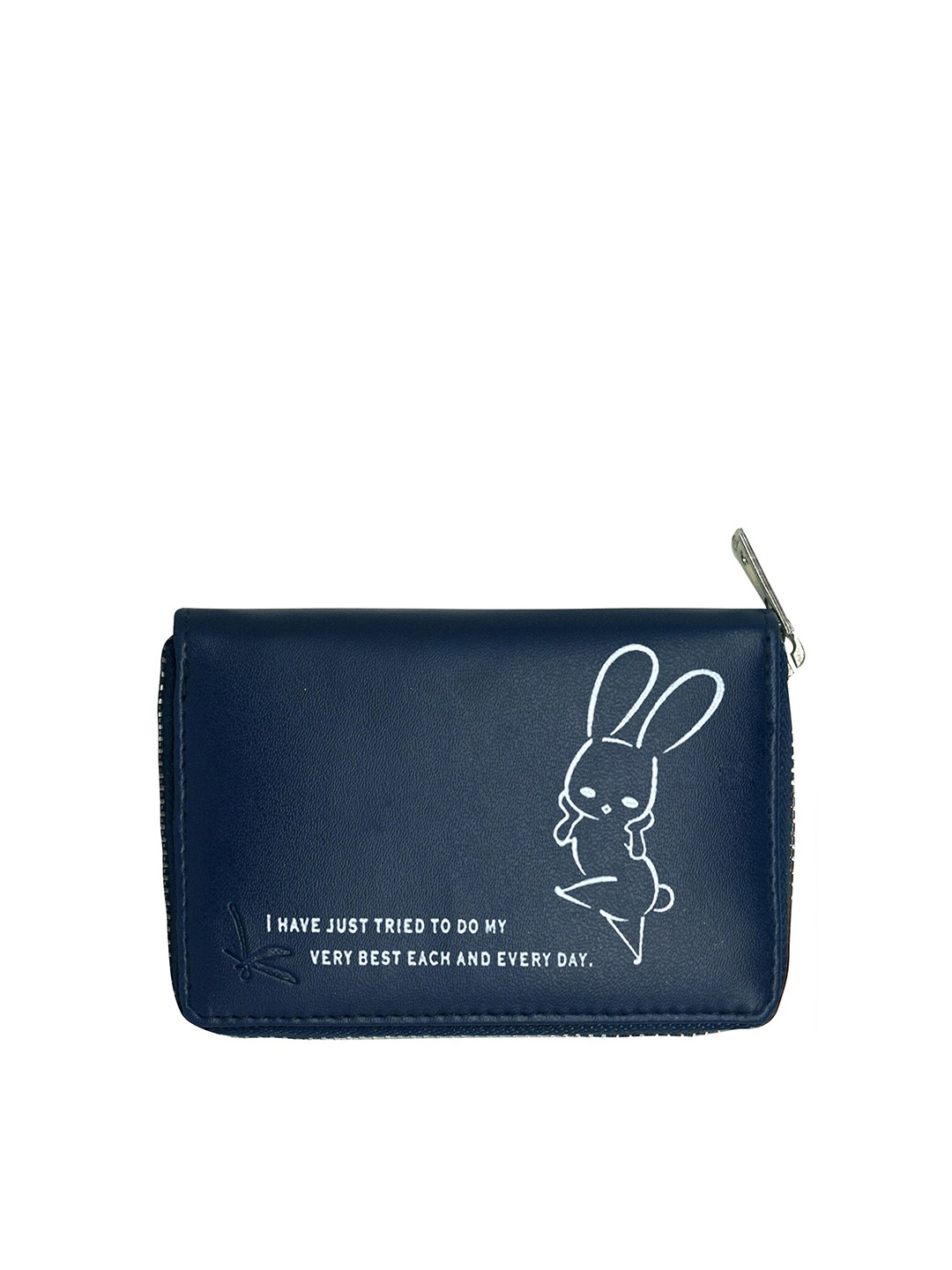 

GREEN DRAGONFLY Printed Zip Around Wallet, Blue