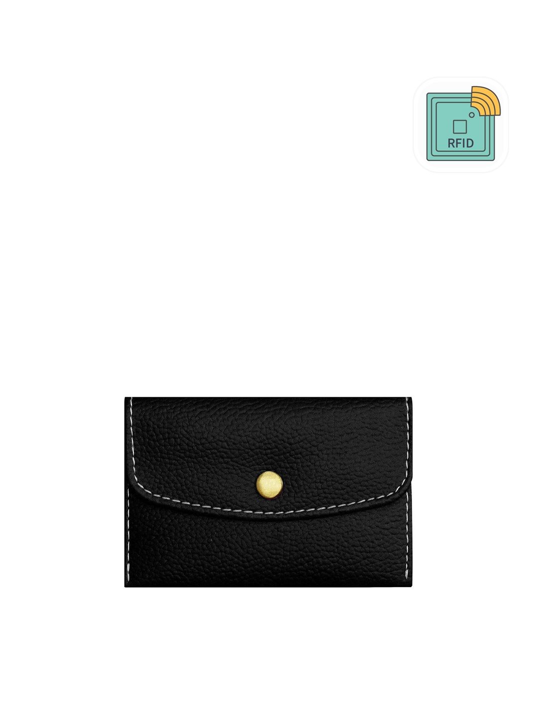 

GREEN DRAGONFLY Textured Card Holder, Black