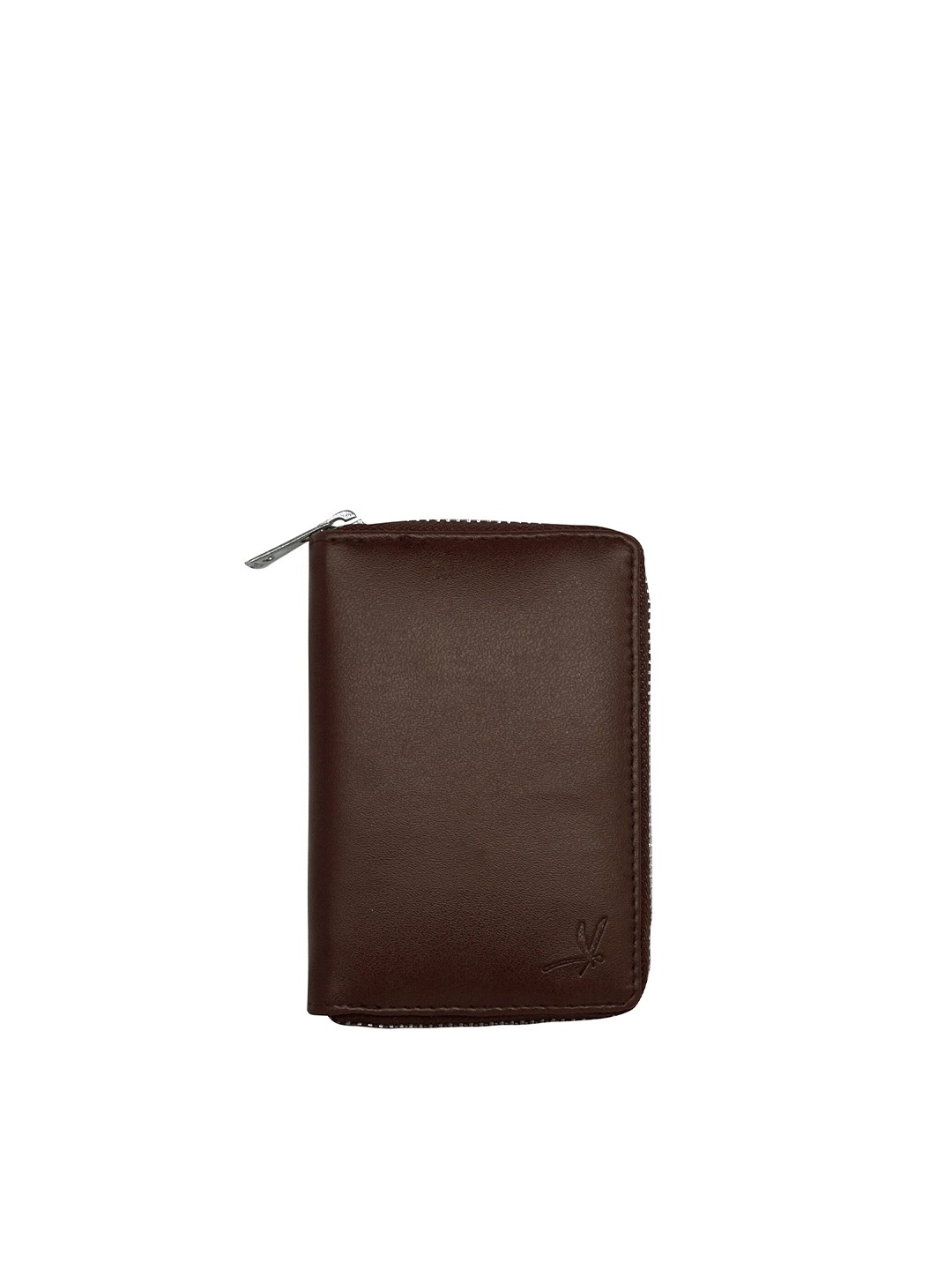 

GREEN DRAGONFLY Textured Zip Card Holder, Coffee brown