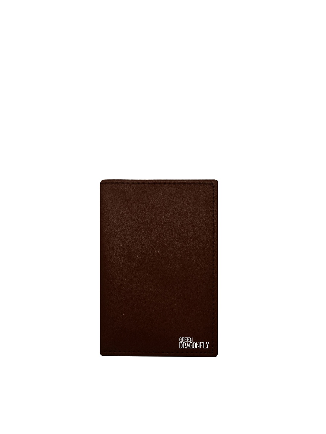 

GREEN DRAGONFLY Textured Passport Holder, Coffee brown