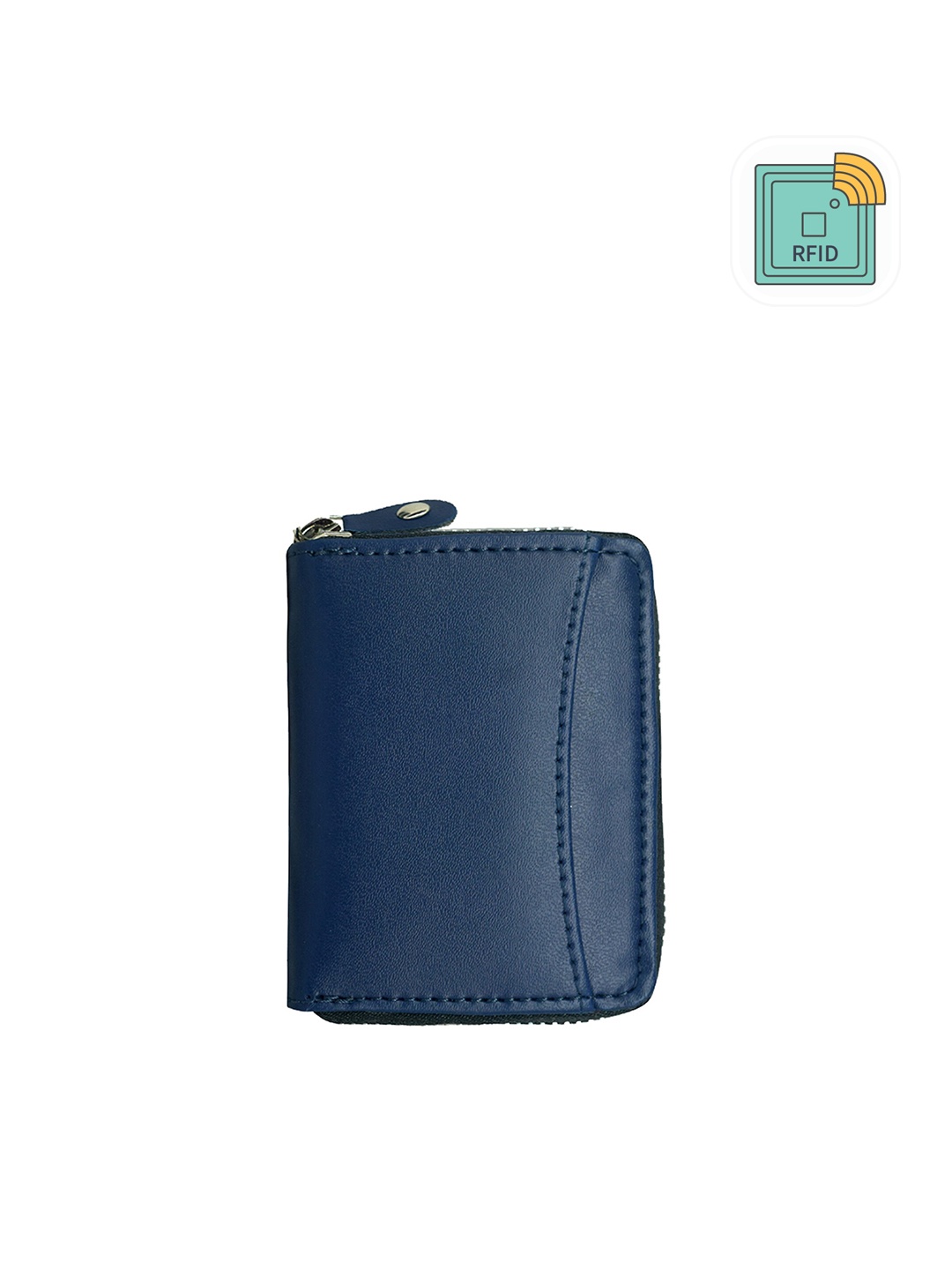 

GREEN DRAGONFLY Textured Zip Card Holder, Blue