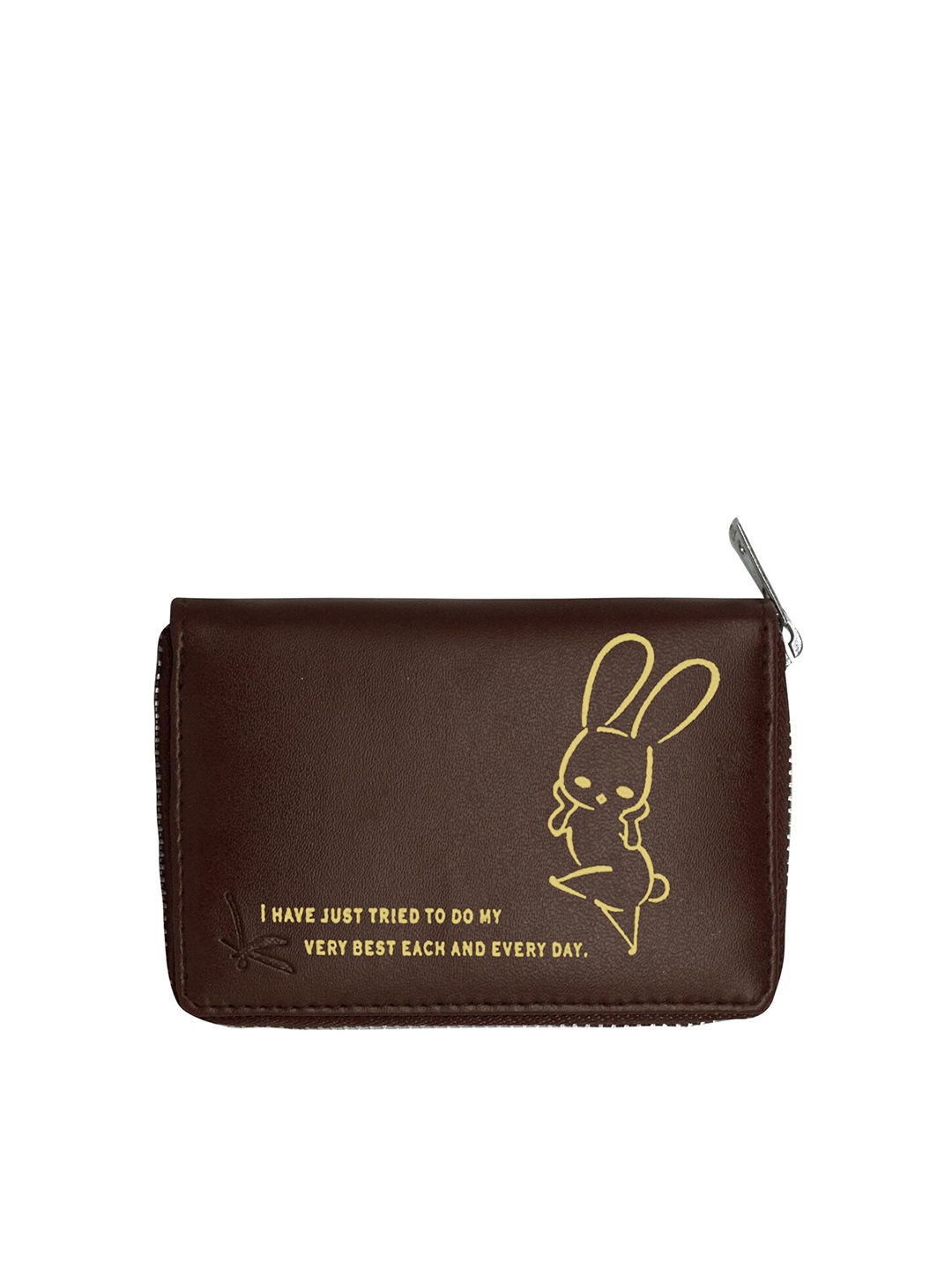 

GREEN DRAGONFLY Printed Zip Around Wallet, Coffee brown
