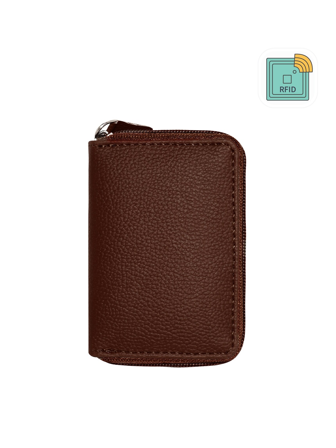 

GREEN DRAGONFLY Textured Card Holder, Coffee brown