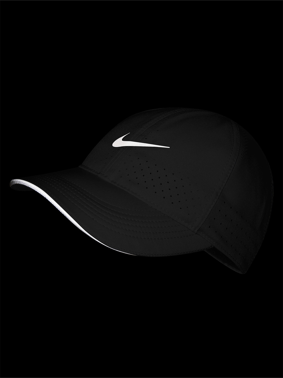 

Nike Women Featherlight Brand Logo Printed Running Cap, Black
