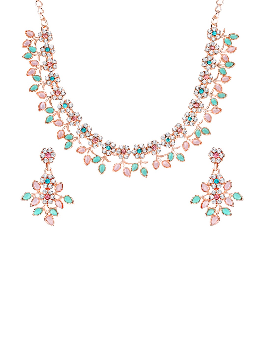 

Atasi International Gold-Plated Jewellery Set With Earring