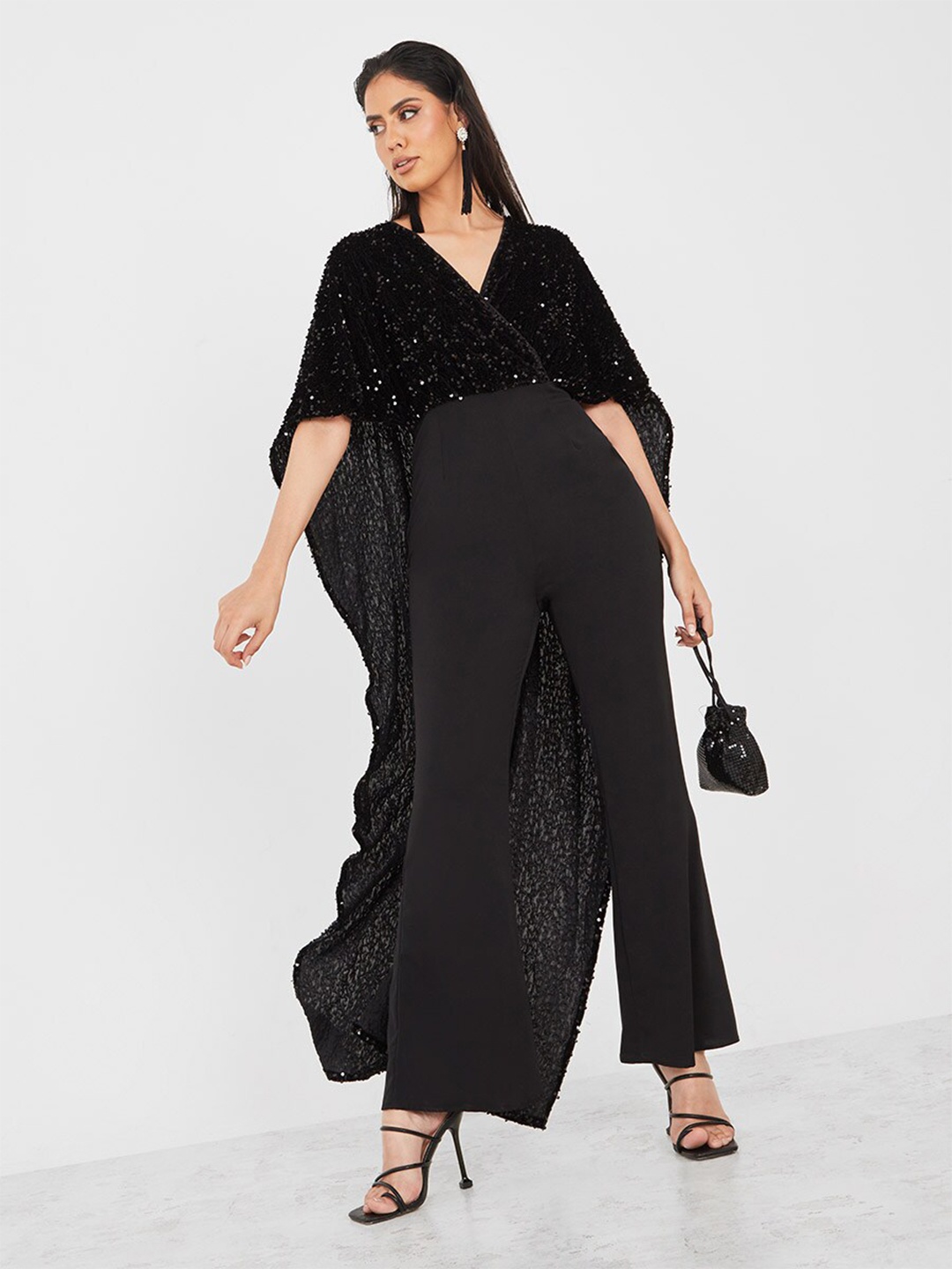 

Styli Embellished Basic Jumpsuit, Black