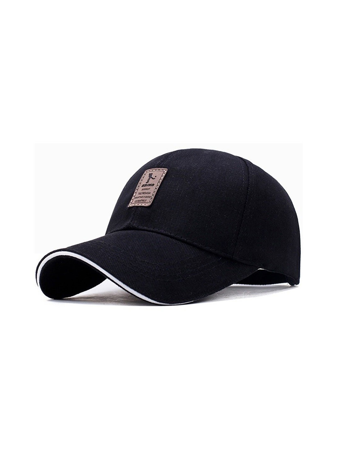 

Alexvyan Men Applique Cotton Baseball Cap, Black