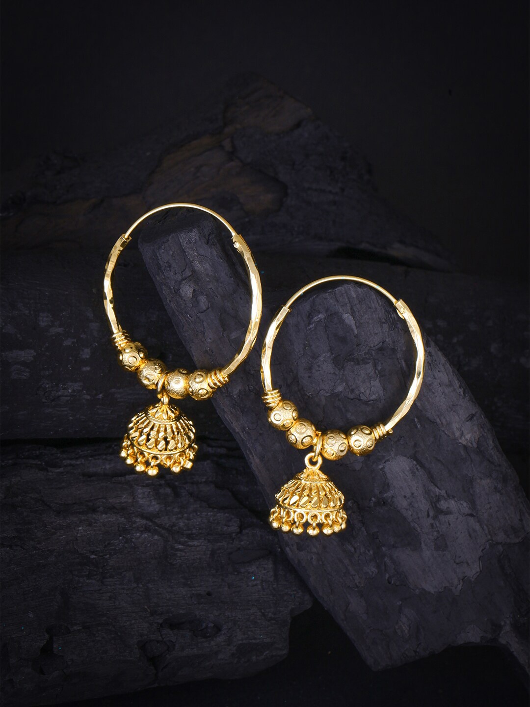 

MEENAZ Gold-Plated Dome Shaped Jhumkas